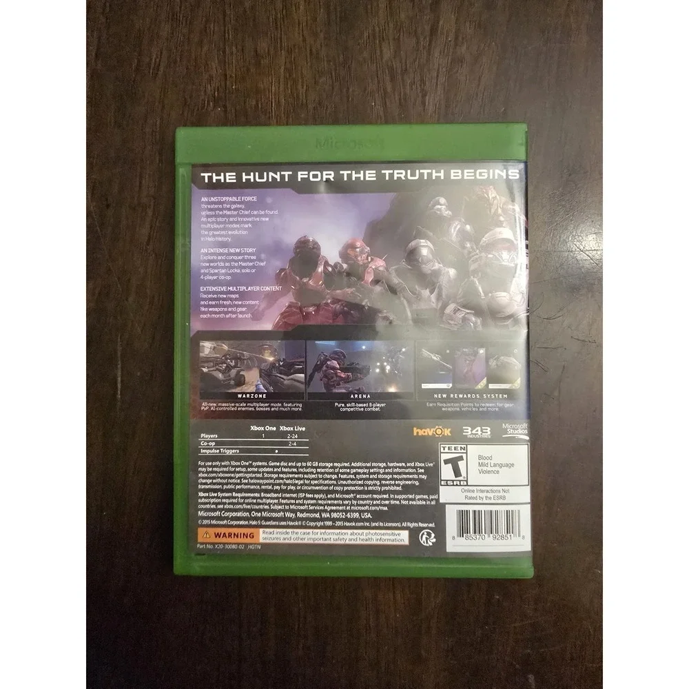 Halo 5 Guardians XBOX ONE XBox1 Game with Box